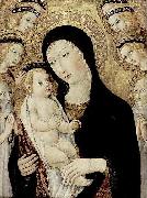 SANO di Pietro Madonna and Child with Sts Anthony Abbott and Bernardino of Siena Germany oil painting artist